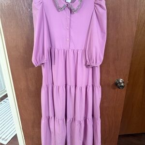 TCEC dress with rhinestone collar